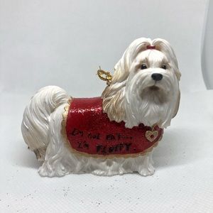 December Diamonds Fluffy Dog Ornament